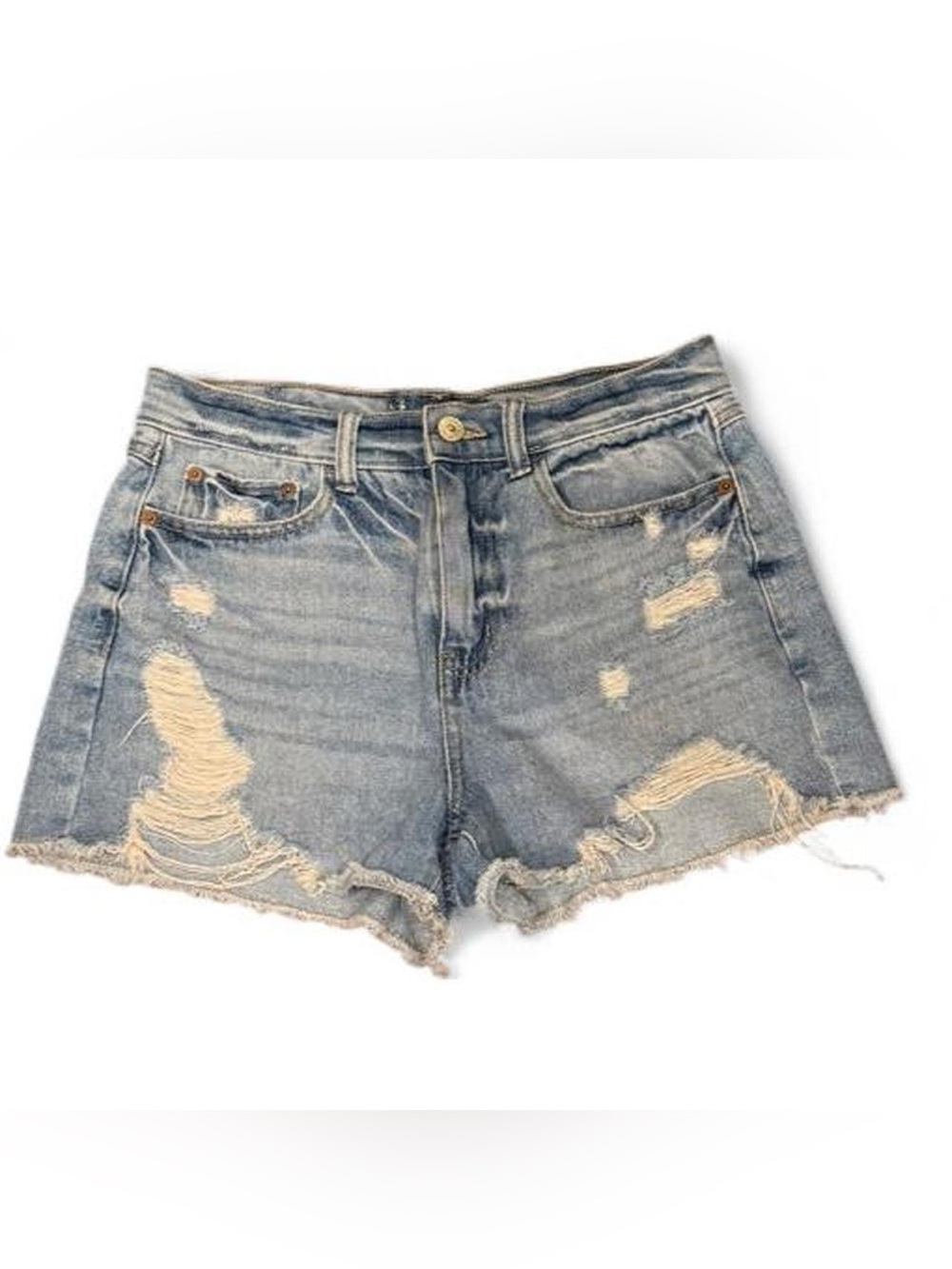 Rewash Light Blue Distressed Denim Cutoff Shorts